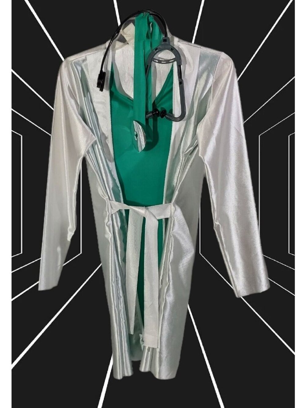 Costume Sexy Surgeon Dress Attached Labcoat Adult Medical Extras Holloween